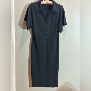 SHEIN Motif Bodycon Shirt Dress L​